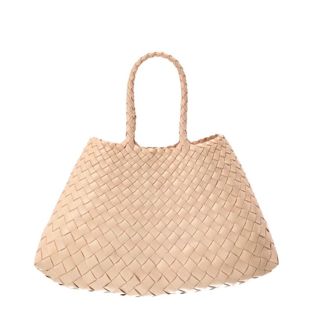 Dragon Diffusion Santa Croce Small Leather Tote, Beige